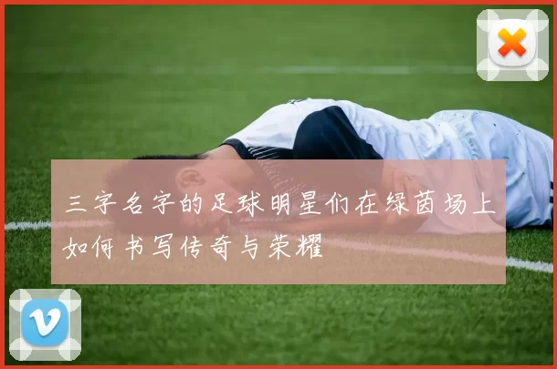 三字名字的足球明星们在绿茵场上如何书写传奇与荣耀