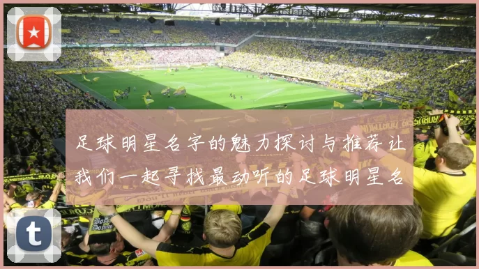 足球明星名字的魅力探讨与推荐让我们一起寻找最动听的足球明星名字